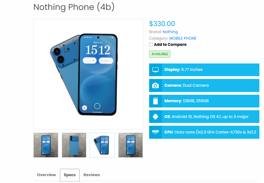 Nothing Phone 4B Review: Big Bang for the Buck in Nothing’s nothing phone 4b specifications